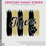 3/4 Sleeve Baseball Tee - White / Black (Century Paint Strips #143849)