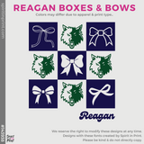 3/4 Sleeve Baseball Tee - Heather Grey / Navy (Reagan Boxes & Bows #143938)