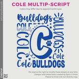 3/4 Sleeve Baseball Tee - White / Black (Cole Multi-Script #143942)