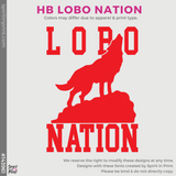 3/4 Sleeve Baseball Tee - White / Black (HB Lobo Nation #143961)
