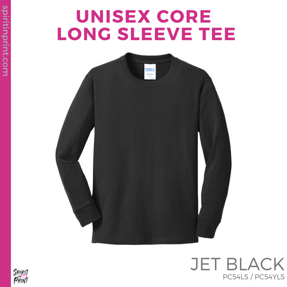 Basic Core Long Sleeve - Jet Black (Fugman 3 Stripe #143747)