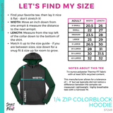 1/4 Zip Hoodie - Graphite/Forest Green (Cedarwood Staff)