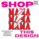 3/4 Sleeve Baseball Tee - White / Black (Baseball Mama Repeat #143835)
