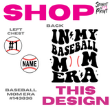 3/4 Sleeve Baseball Tee - White / Black (Baseball Mom Era #143836)