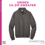 1/4 Zip Sweatshirt - Charcoal (Cedarwood Staff)