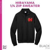 1/4 Zip Sweatshirt - Black (Hirayama Mascot #143894)