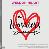 Unisex Jersey Tee - Vintage Red (Weldon Heart #143341)