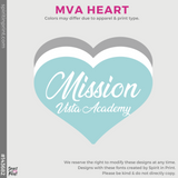 Ladies Tri-Blend Fleece Hooded Pullover- Black Triad Solid (Mission Vista Academy Heart #143682)