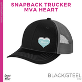 Snapback Trucker Cap- Black/Steel