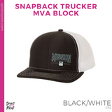 Snapback Trucker Cap- Black/White