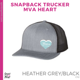 Snapback Trucker Cap- Heather Grey/Black