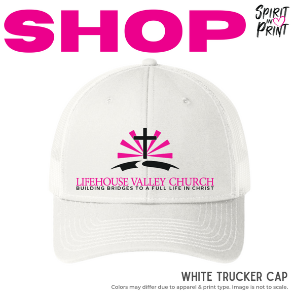 Snapback Trucker Cap- White (LIFEhouse Valley Church)