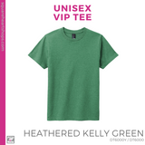 Unisex VIP Tee - Heathered Kelly Green (Oraze Checkerboard #143385)