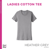 Ladies Next Level Cotton Tee- Heather Grey (Mission Vista Academy Heart #143682)
