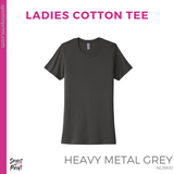 Ladies Next Level Cotton Tee- Heavy Metal (Mission Vista Academy Heart #143682)