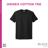 Unisex Cotton Tee- Black (Mission Vista Academy Heart #143682)
