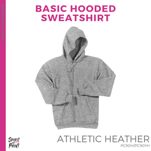 Hoodie - Athletic Grey (Striped Heart #143625)