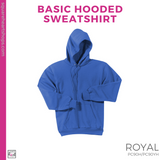 Basic Hoodie - Royal (Mountain View Stripes #143387)
