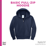 Full-Zip Hoodie - Navy (Bud Rank Swoosh #143886)
