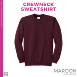 Crewneck Sweatshirt - Maroon (Polk Heart #143517)