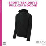 Unisex Fleece Full-Zip Hoodie - Black (Mission Vista Academy Heart #143682)