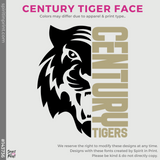 Hoodie - Athletic Grey (Century Tiger Face #143736)