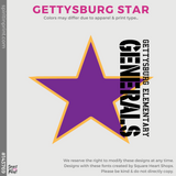 Girly Vintage Tee - Grey Frost (Gettysburg Star #143769)