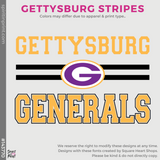 Vintage Tee - Black (Gettysburg Stripes #143770)