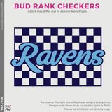 3/4 Sleeve Baseball Tee - Heather Grey / Navy (Bud Rank Checkers #143794)
