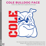 Crewneck Sweatshirt - Red (Cole Bulldog Face #143805)