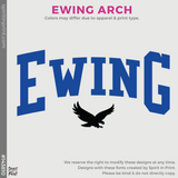 3/4 Sleeve Baseball Tee - White / Black (Ewing Arch #143810)