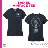 Ladies Vintage Tee - New Navy (CPA NHS #143829)