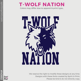 Crewneck Sweatshirt - Athletic Grey (Reagan T-Wolf Nation #143852)