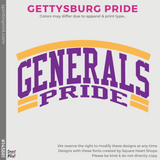 Full-Zip Hoodie - Athletic Heather (Gettysburg Pride #143881)