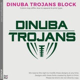 Ladies Jersey Cropped Tee - Grey (Dinuba Trojans Block #143932)