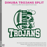 Ladies Jersey Cropped Tee - White (Dinuba Trojans Split #143933)