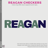 3/4 Sleeve Baseball Tee - Heather Grey / Navy (Reagan Checkers #143940)