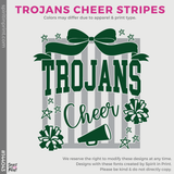 Dri-Fit Tee - Forest Green (Dinuba Trojans Cheer Stripes #144043)