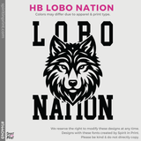 3/4 Sleeve Baseball Tee - White / Black (HB Lobo Nation #144049)
