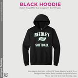 Hoodies - Dark Green, Grey or Black (Reedley Softball)