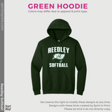 Hoodies - Dark Green, Grey or Black (Reedley Softball)