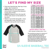 3/4 Sleeve Baseball Tee - White / Black (Baseball Mama Repeat #143835)