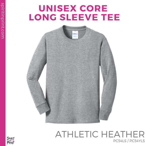 Basic Core Long Sleeve - Athletic Heather (Red Bank Stripes #143743)