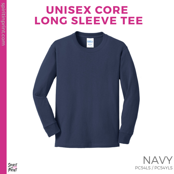 Basic Core Long Sleeve - Navy (Bud Rank Checkers #143794)