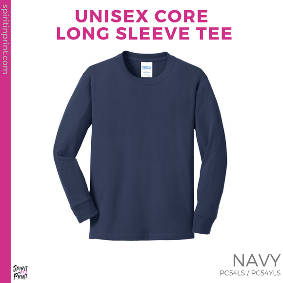 Basic Core Long Sleeve - Navy (Clovis East Wavy Color Guard #143790)