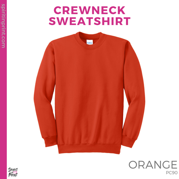 Crewneck Sweatshirt - Orange (Miramonte M Script #143781)