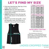 Ladies Racerback Cropped Tank - Grey (Trojans Cheer Bows #143955)
