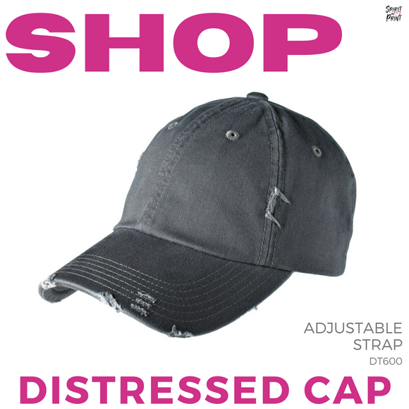 District Distressed Cap- Nickel (Young Pep & Cheer)