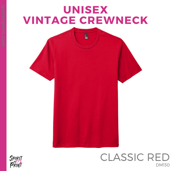 Vintage Tee - Classic Red (Cole Bulldog Face #143805)