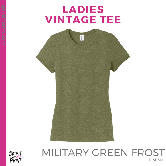 Ladies Vintage Tee - Military Green Frost (Fresno Swing PSWB)